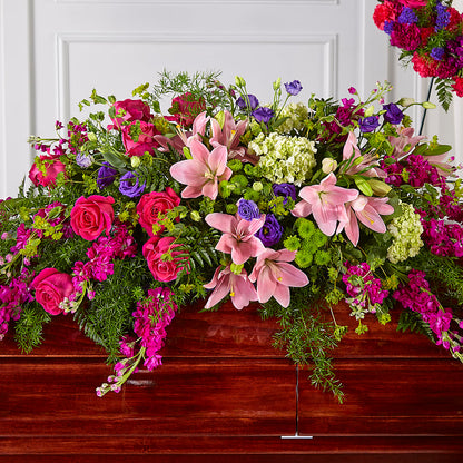 Radiant Tribute Casket Spray – BUZ N' BEE FLORIST GIFT & NURSERY, Clinton LA