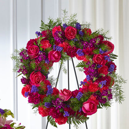 Calming Colors Wreath – BUZ N' BEE FLORIST GIFT & NURSERY, Clinton LA
