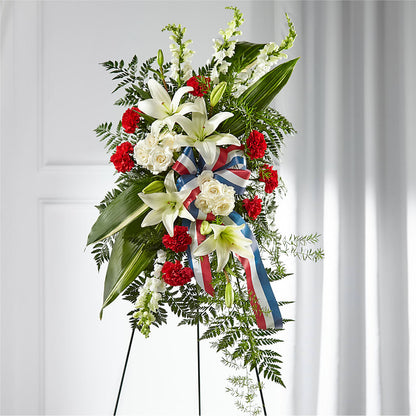Stars of Life Standing Spray – BUZ N' BEE FLORIST GIFT & NURSERY, Clinton LA