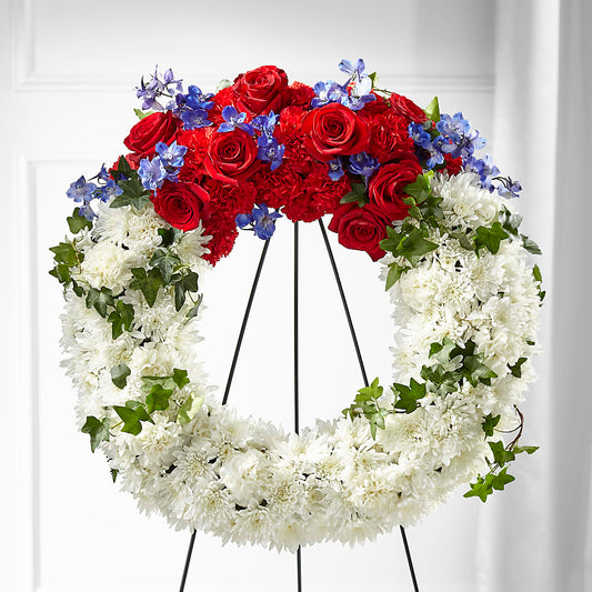 Patriotic Passion Wreath – BUZ N' BEE FLORIST GIFT & NURSERY, Clinton LA