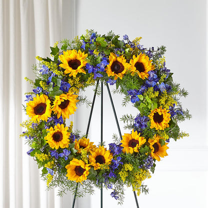 Bright Rays Wreath – BUZ N' BEE FLORIST GIFT & NURSERY, Clinton LA