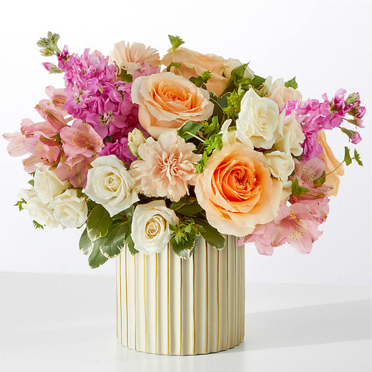 Paradise Bouquet with Ivory Vase – BUZ N' BEE FLORIST GIFT & NURSERY, Clinton LA