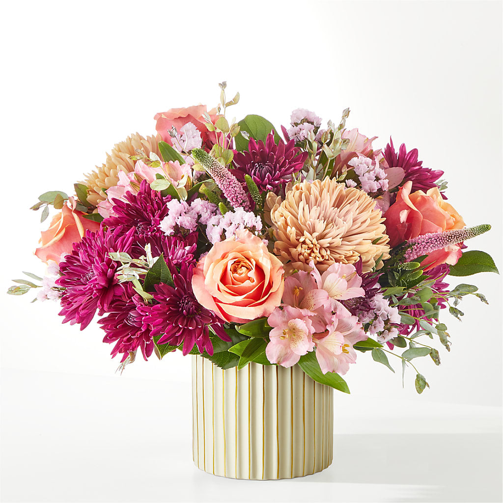 Berry Cobbler Bouquet with Ivory Vase – BUZ N' BEE FLORIST GIFT & NURSERY, Clinton LA