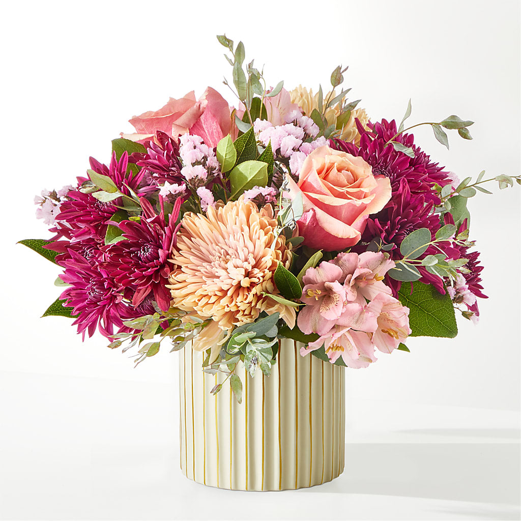 Berry Cobbler Bouquet with Ivory Vase – BUZ N' BEE FLORIST GIFT & NURSERY, Clinton LA