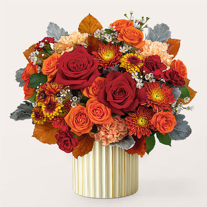 Merlot Bouquet with Ivory Vase – BUZ N' BEE FLORIST GIFT & NURSERY, Clinton LA