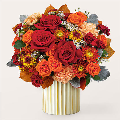 Merlot Bouquet with Ivory Vase – BUZ N' BEE FLORIST GIFT & NURSERY, Clinton LA
