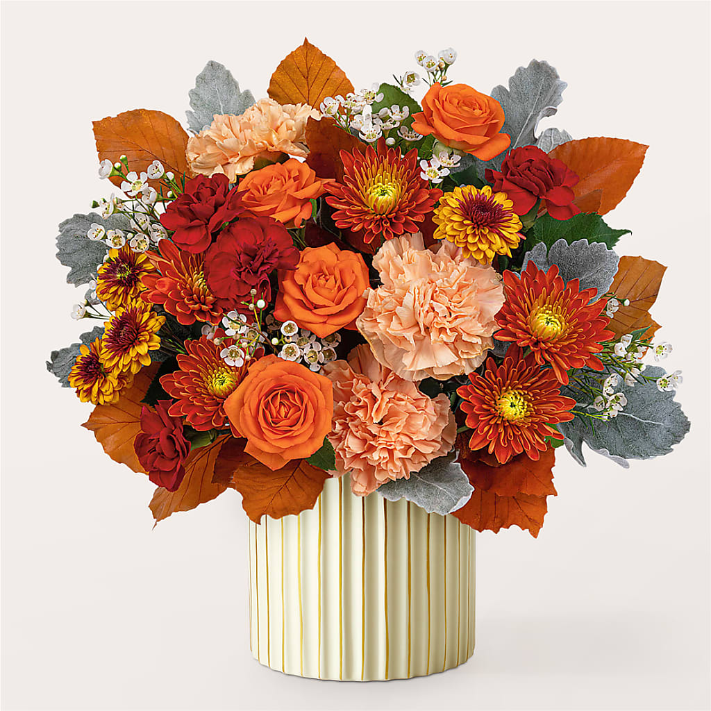 Merlot Bouquet with Ivory Vase – BUZ N' BEE FLORIST GIFT & NURSERY, Clinton LA