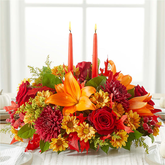 Autumn's Embrace Centerpiece – BUZ N' BEE FLORIST GIFT & NURSERY, Clinton LA