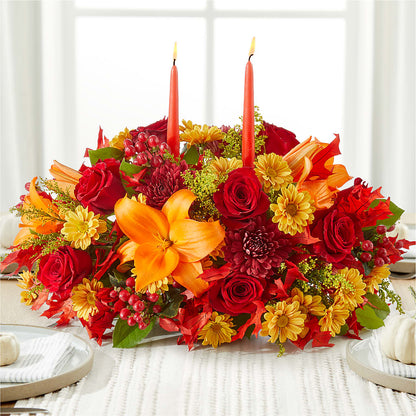 Autumn's Embrace Centerpiece – BUZ N' BEE FLORIST GIFT & NURSERY, Clinton LA