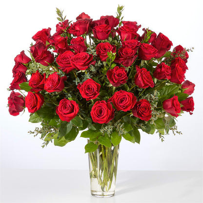 Forever Yours Fifty Stem Red Rose Bouquet – BUZ N' BEE FLORIST GIFT & NURSERY, Clinton LA